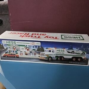 Hess Toy Truck and Racer - White and Green